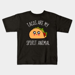 Tacos Are My Spirit Animal Funny Kids T-Shirt